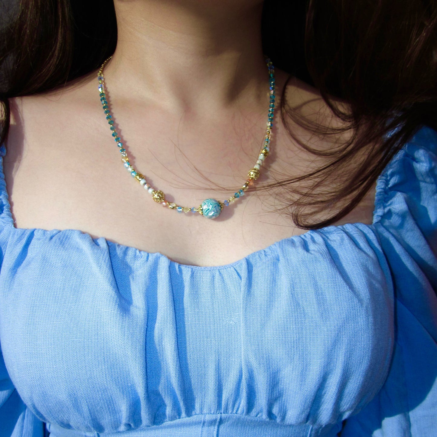 gold shell necklace