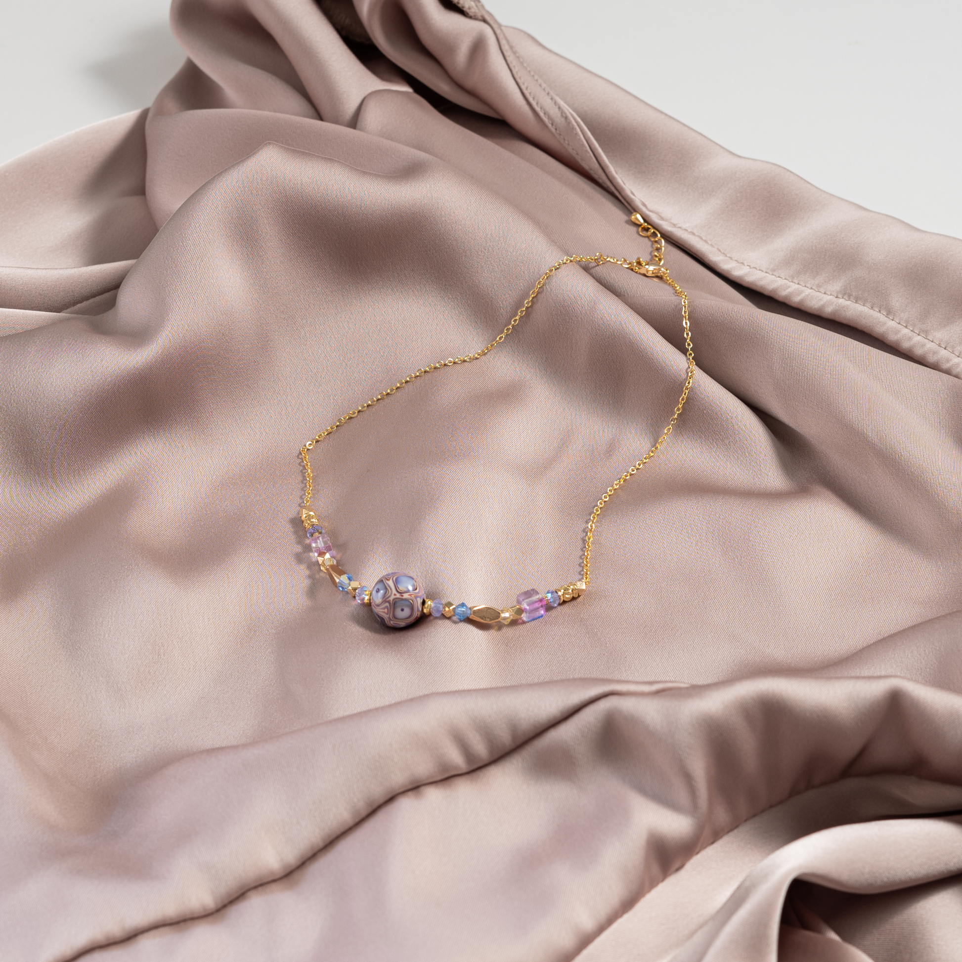 two tone necklace gold