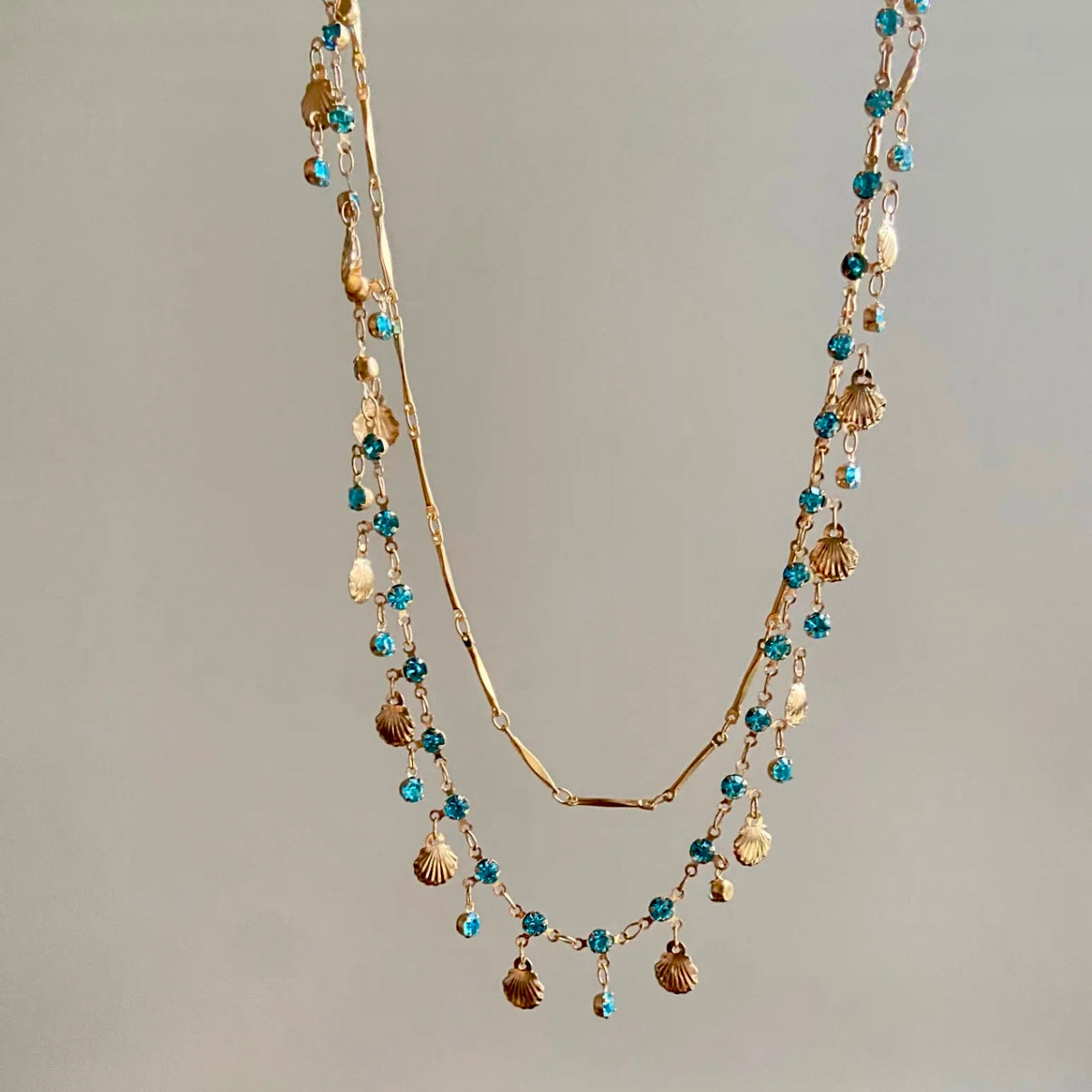 Aegean Muse Necklace – Ocean Elegance, Timeless Allure